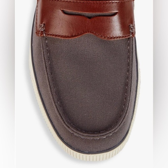 Cole haan men’s grey‎ & brown nantucket penny loafers new size 10.5 brand new main image 12